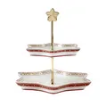 Produktbild: Villeroy & Boch Winter Bakery Delight Etagere Ilex, Premium Porzellan, Weiß/Rot/Beige