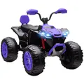 Produktbild: AIYAPLAY 24V Elektro Quad für Kinder, Kinderquad mit Vorwärts-, Rückwärtsfunktion, 4 gefederten Rädern, Scheinwerfer, USB- & MP3-Anschluss, 2 Sitzer Kinderfahrzeug 4-6,5 km/h, für 3-8 Jahre, Lila