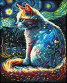 Produktbild: DIAMOND DOTZ - Diamond Painting Katze bei Nacht | Kit (Bastelset) | 2026