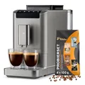 Produktbild: Tchibo Kaffeevollautomat Esperto2 Caffè mit 2-Tassen-Funktion für Caffè Crema und Espresso, Titanium Silver - INKLUSIVE Kaffeeprobierset GRATIS