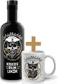 Produktbild: Schietbüddel Kokos Rum Likör 0.7 l + Becher mit Aufdruck weiß (0.7l + 1 Becher)