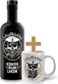 Produktbild: Schietbüddel Kokos Rum Likör 0.7 l + Becher mit Aufdruck weiß (0.7l + 1 Becher)