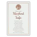 Produktbild: bsb Karte zur Taufe für Patenkind - liebevolles Patenkind Geschenk mit Patenbrief-Motiv - Karte Taufe Patenkind - Taufgeschenke Jungen Patenkind & Mädchen Patenkind in 11,5 x 17,0 cm