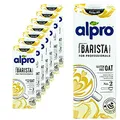 Produktbild: Alpro - 8er Pack Haferdrink Barista for Professionals 1 Liter - Oat Hafer Drink 100 % pflanzlich zum Aufschäumen für Kaffee, Shakes und Smoothies