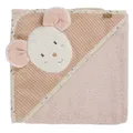 Produktbild: Fehn feehnLAND Kapuzenbadetuch Maus Rose 80 x 80 cm
