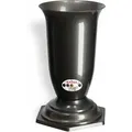 Produktbild: Kadax - Grabvase aus Kunststoff, Blumenvase, Steckvase für Grab, 15 cm, grafit