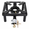 Produktbild: Gas Hockerkocher Campingkocher Gaskocher 4 kW mit Zündsicherung, 30 x 30 x 14 cm