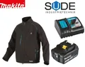 Produktbild: Makita DCJ205ZM Akku Thermojacke Größe M mit DC18RC Ladegerät 3,0 Ah Akku