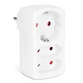 Produktbild: Steckdosenadapter 3-Fach mit Kindersicherung Mehrfachsteckdose Tragbar für St...