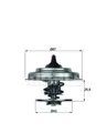 Produktbild: Thermostateinsatz mit Dichtung 87°C Thermostat BEHR TX 18 87 D