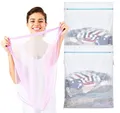 Produktbild: 2x XXL Wäschenetz Set 60x90 cm - Waschsack Wäschebeutel mit Reißverschluss