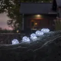 Produktbild: LED Lichterkette 5 Acryl Mäuse Leuchtfigur kaltweiß Gartendeko Trafo für Außen