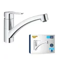 Produktbild: GROHE Start Eco, Küchenarmatur mit flachem Auslauf (Wasserhahn für die Küche, praktischer 140° Schwenkbereich, isolierte Wasserwege für mehr Hygiene, einfache Spülbecken-Montage), chrom, 31685000