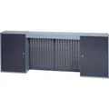 Produktbild: Werkzeugschrank H600xB1600xT200mm silber anth.4 Lochrückwände,2 Türen