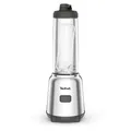 Produktbild: Tefal Mix und Move Mini-Standmixer, 300 Watt, 2 Flaschen To-Go in Premium Tritan, kompaktes Design, einfach zu reinigen, abnehmbare Klingen, Einknopfbedienung, Silber/Grau, BL15FD
