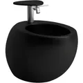 Produktbild: LAUFEN Alessi one Wand-Bidet, 1 Hahnloch, 390x585mm, verdeckter Überlauf, H8309717163041, Farbe: Schwarz Matt