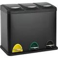 Produktbild: Svita TC3X8 24 L Treteimer Abfalleimer Mülleimer Pulverbeschichteter Stahl Schwarz