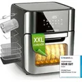 Produktbild: GOURMETmaxx Heißluft-Fritteuse Digital 12l 1800W Edelstahl/schwarz - Schwarz