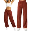 Produktbild: Smilodox Jogginghose Damen Siara, Bequeme Freizeithose mit Seitentaschen Trainingshose mit verstellbarem Beinabschluss braun M