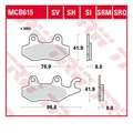 Produktbild: TRW MCB615SV Bremsbelagsatz Scheibenbremse