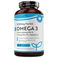 Produktbild: Nutravita Omega 3 Kapseln Hochdosiert 2000mg Fischöl Kapseln mit 660mg EPA un 440mg DHA Unterstützt die Gesundheit von Herz, Gehirn und Augen (EFSA) 240 Weichkapseln für 4 Monate