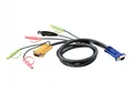 Produktbild: ATEN USB-KVM-Kabel mit 3-in-1-SPHD und Audio - 1,8 m - 1,8 m - VGA - Schwarz - HDB-15 - USB A - 2 x 3.5mm - SPHD-15 - 2 x 3.5mm - Männlich (2L-5302U)