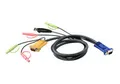Produktbild: 2L-5302U ATEN USB-KVM-Kabel mit 3-in-1-SPHD und Audio 1 8 m VGA Schwarz HDB- ~D~