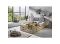 Produktbild: Relita - Funktionsbett Maxi 140 x 200 cm, ohne Lattenrost mit 5 Bettschubladen und Stauraum-Polster-Kopfteil, Ausf. Eiche Artisan Dekor