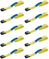 Produktbild: STROXX 10x Zurrgurt 1,5m - 25mm breit - nach EN12195-2 - max 200/400KG - mit Klemmschloß - 1-TLG. - GS/TÜV geprüft - Spanngurt - Befestigungsgurt - Ratschengurte