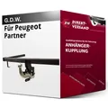 Produktbild: Für Peugeot Partner Version L1 (G.D.W.) Anhängerkupplung horizontal abnehmbar