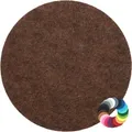 Produktbild: BIASTO - Premium Filz Untersetzer - rund 10cm - Farbe: braun-meliert (HF033). Design Glas-Untersetzer für Getränke, Tisch, Bar, Tasse, Vase