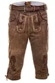 Produktbild: Edelnice Trachtenmode Bayerische Traditionelle Kniebund Lederhose Thomas mit passenden Trachtengürtel Gr. 44-68 (60)