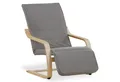 Produktbild: Homestyle4u Relaxsessel Sessel Cord Stoff Grau Fernsehsessel gepolstert weich bequem Relaxstuh (1 Stuhl, 1-St., Stuhl mit Bezug), Bezug abnehmbar, Fußteil verstellbar, Schwingsessel, Essstuhl