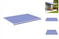Produktbild: Markisenbespannung Blau Und Weiß 5x3,5 M Ersatz Stoff Bezug