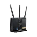 Produktbild: ASUS RT-AC68U, Wi-Fi 5 (802.11ac), Dual-Band (2,4 GHz/5 GHz), Ethernet/LAN, Schwarz, Tabletop-Router