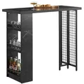 Produktbild: SoBuy Bartisch, Schwarz, Holzwerkstoff, Metall, 120x105x50 cm, Esszimmer, Barmöbel, Bartische