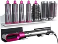 Produktbild: Luchs – Wandhalterung Organizer für Dyson Airwrap Haarstyler Lockenwickler Locken Haartrockner Halterung Ständer Fönhalter mit 7 Noppen für Verschiedene Aufsätze Aluminium(Silber)