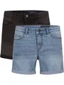 Produktbild: Noisy may Jeansshorts Damen Shorts BeLucky 2er Pack Regular Fit Basic Hotpants mit Stretch