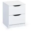 Produktbild: Mid.you Nachtschrank, Weiß, Holzwerkstoff, 2 Schubladen, 41x50x40 cm, Schlafzimmer, Nachttische