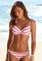 Produktbild: Bügel-Bikini mit gewebten Streifen, Gr. 44 - Cup D, rosa-weiß Cup D