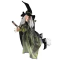 Produktbild: W WIDMANN MILANO Party Fashion 7875G - Hexe auf fliegendem Besen, Dekoration zum Aufhängen, Halloween, Mottoparty