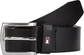 Produktbild: Tommy Hilfiger Herren Gürtel New Denton 3,5 cm Belt Ledergürtel, Schwarz (Black), 80 cm