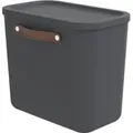 Produktbild: Rotho Aufbewahrungsbox 25L Maloja - Kunststoffbox 40 x 23,5 x 34 cm - Box mit Deckel - Stapelbox sicher verschließbar - Plastikbox