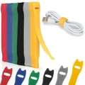 Produktbild: Zivacate 120 Stück Wiederverschließbare Kabelbinder aus Nylon – Klettband Kabelbänder für Kabelmanagement – Ideale Kabel Organizer für Schreibtisch Ladekabel, PC-Kabel – 6 Gemischte Farben
