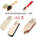 Produktbild: Schuh Bürsten Set Rundumpaket 2xGlanz- 1xWildleder- 1xSchmutz- 2xAuftragebürste