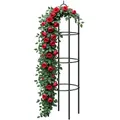 Produktbild: GARDEBRUK® Rosenbogen 240x140x37cm aus Metall Stabil Rostbeständig Pulverbeschichtet Schwarz Rankgitter Rankhilfe Rankbogen Metallbogen Gartenbogen