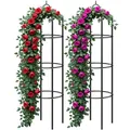 Produktbild: Gardebruk® 2X Rosensäule 200x40cm Metall Stabil Wetterfest Garten Rankgitter Rankhilfe Ranksäule Metallsäule Gartensäule