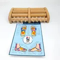 Produktbild: TheraFlow Fußmassagerolle fur Plantarfasziitis Holz inkl. Fußreflexzonenkarte - Fußmassagegerät, Fußmassage Fersensporn Massagegerät für Füße, Fußreflexzonenmas und Fussmassagegerät