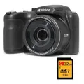 Produktbild: Kodak Pixpro Astro Zoom AZ255 + SD-Speicherkarte 32 GB – Digital-Bridge-Kamera 16 MP, 25-facher Zoom, Video HD 1080p, Weitwinkel 24 mm, LCD-Display 3, AA-Batterie – Schwarz