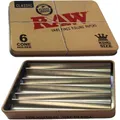 Produktbild: Raw Tin Case für 6 Cones King Size (Joint-Dose)